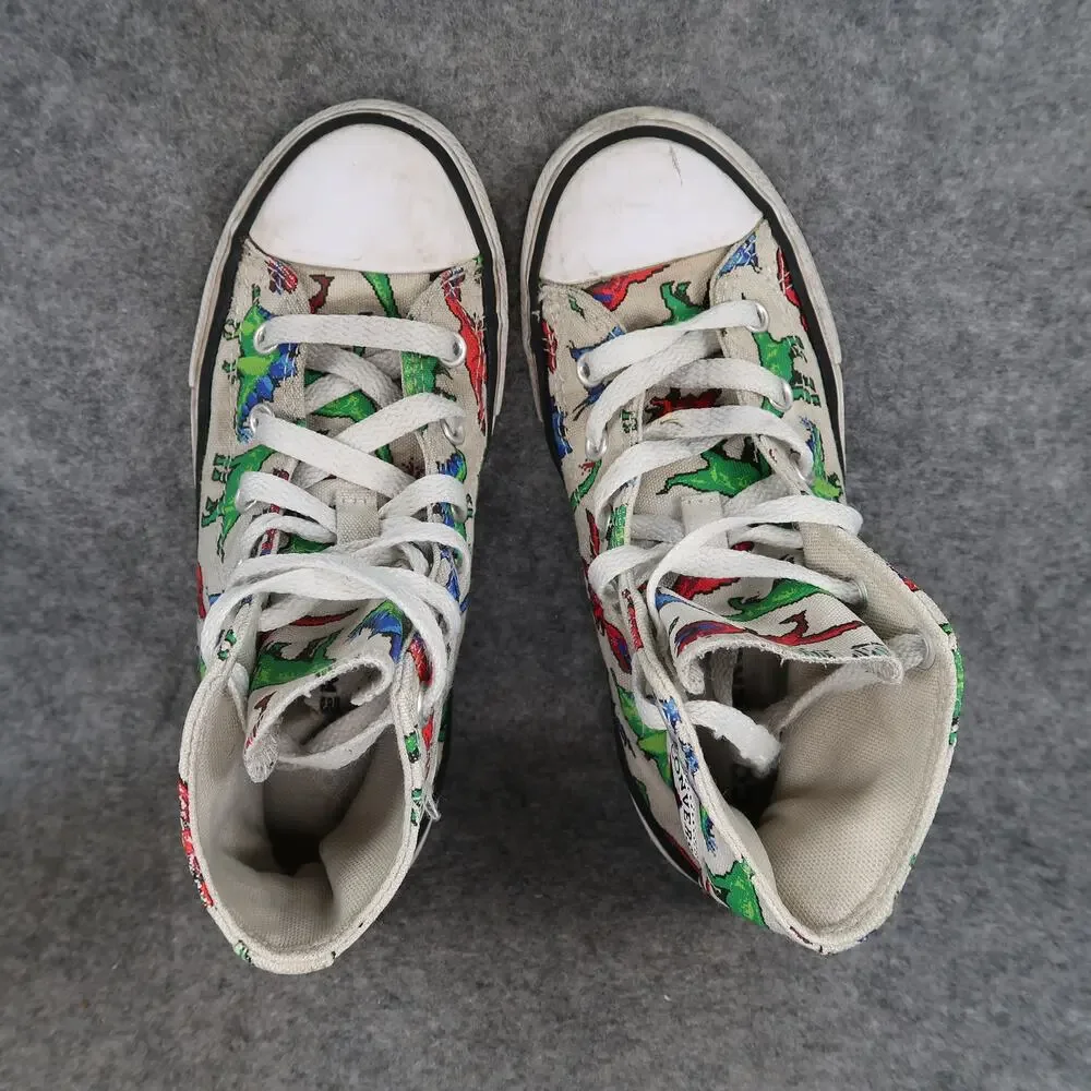 Converse Shoes Junior 1 Chuck Taylor All Star High Top Sneakers Dinosaurs Canvas